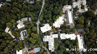 航拍加州大学圣克鲁兹分校